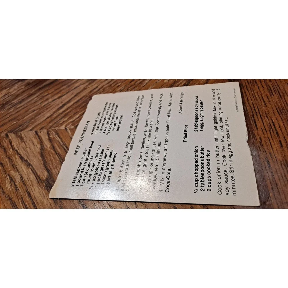 34 Vintage‎ ~ 1978 Coca-Cola Coke Adds Life To Cooking Recipe Cards